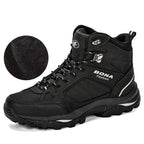 Modern Mens Boots Anti-Skidding Leather Shoes Popular Comfy Spring Autumn Men Shoes Short Plush Snow Boots Outdoor Warm Fur Lined Water Resistant Non Slip Mens Shoes Stevvex