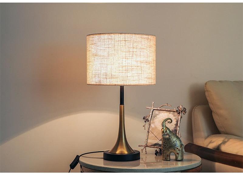 Modern Nordic LED Table Lamp Creative Simplicity Cloth Desk Light Indoor  Decorative Table Lamp Cute Study Lamps for Bedroom Décor Stevvex
