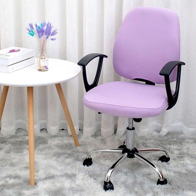 Modern Office Boss Chair Cover Spandex Computer Gamer Swivel Chair Covers Washable Armchair Slipcover For Net Bar Computer Stretch Chair Covers Spandex Office Computer Chair Cover Removable Washable Rotate Swivel Chair Protective Covers Stevvex