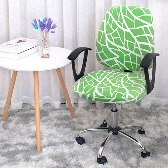 Modern Office Boss Chair Cover Spandex Computer Gamer Swivel Chair Covers Washable Armchair Slipcover For Net Bar Computer Stretch Chair Covers Spandex Office Computer Chair Cover Removable Washable Rotate Swivel Chair Protective Covers Stevvex