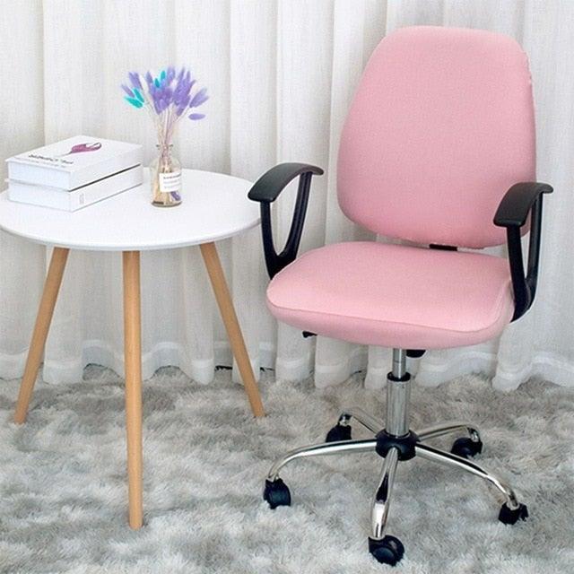 Modern Office Boss Chair Cover Spandex Computer Gamer Swivel Chair Covers Washable Armchair Slipcover For Net Bar Computer Stretch Chair Covers Spandex Office Computer Chair Cover Removable Washable Rotate Swivel Chair Protective Covers Stevvex