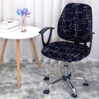 Modern Office Boss Chair Cover Spandex Computer Gamer Swivel Chair Covers Washable Armchair Slipcover For Net Bar Computer Stretch Chair Covers Spandex Office Computer Chair Cover Removable Washable Rotate Swivel Chair Protective Covers Stevvex