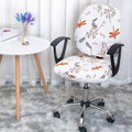 Modern Office Boss Chair Cover Spandex Computer Gamer Swivel Chair Covers Washable Armchair Slipcover For Net Bar Computer Stretch Chair Covers Spandex Office Computer Chair Cover Removable Washable Rotate Swivel Chair Protective Covers Stevvex
