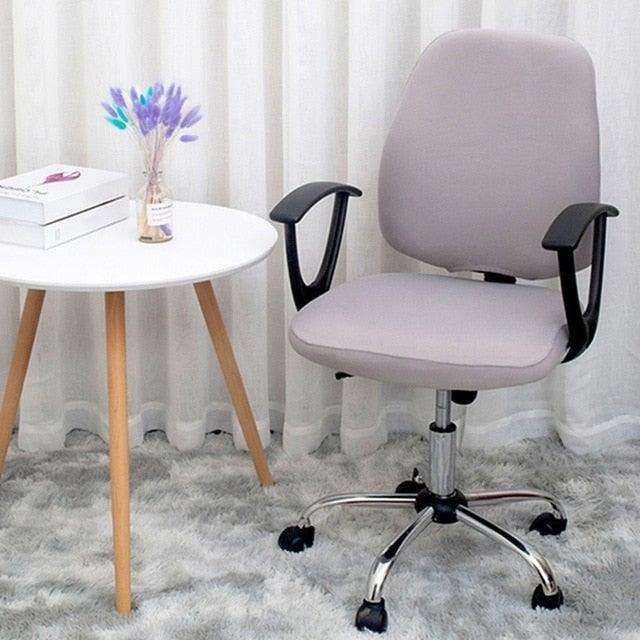 Modern Office Boss Chair Cover Spandex Computer Gamer Swivel Chair Covers Washable Armchair Slipcover For Net Bar Computer Stretch Chair Covers Spandex Office Computer Chair Cover Removable Washable Rotate Swivel Chair Protective Covers Stevvex