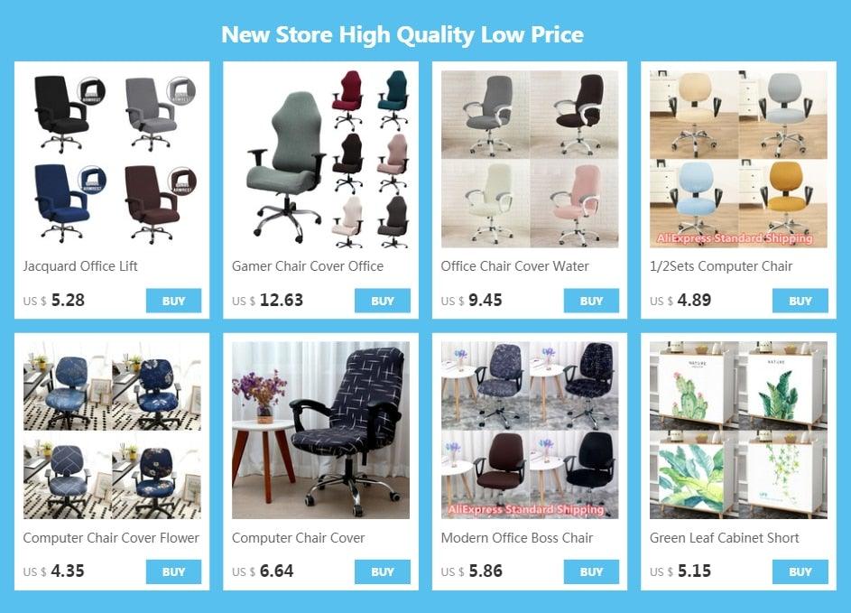 Modern Office Boss Chair Cover Spandex Computer Gamer Swivel Chair Covers Washable Armchair Slipcover For Net Bar Computer Stretch Chair Covers Spandex Office Computer Chair Cover Removable Washable Rotate Swivel Chair Protective Covers Stevvex
