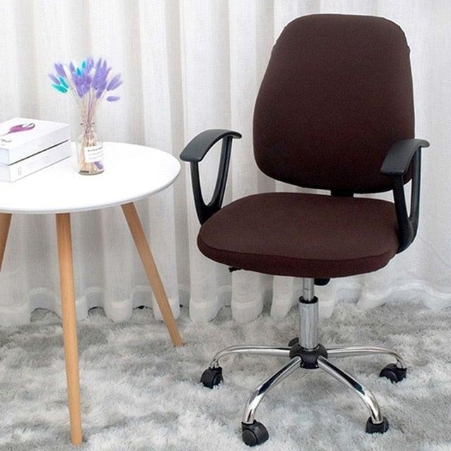Modern Office Boss Chair Cover Spandex Computer Gamer Swivel Chair Covers Washable Armchair Slipcover For Net Bar Computer Stretch Chair Covers Spandex Office Computer Chair Cover Removable Washable Rotate Swivel Chair Protective Covers Stevvex
