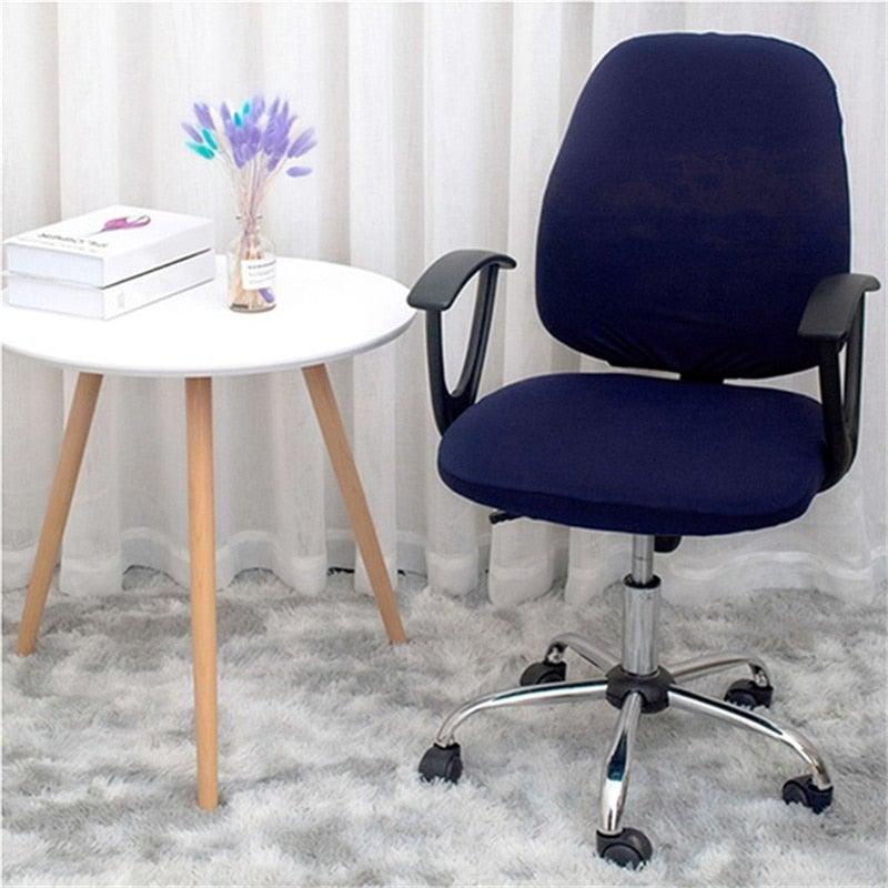 Modern Office Boss Chair Cover Spandex Computer Gamer Swivel Chair Covers Washable Armchair Slipcover For Net Bar Computer Stretch Chair Covers Spandex Office Computer Chair Cover Removable Washable Rotate Swivel Chair Protective Covers Stevvex