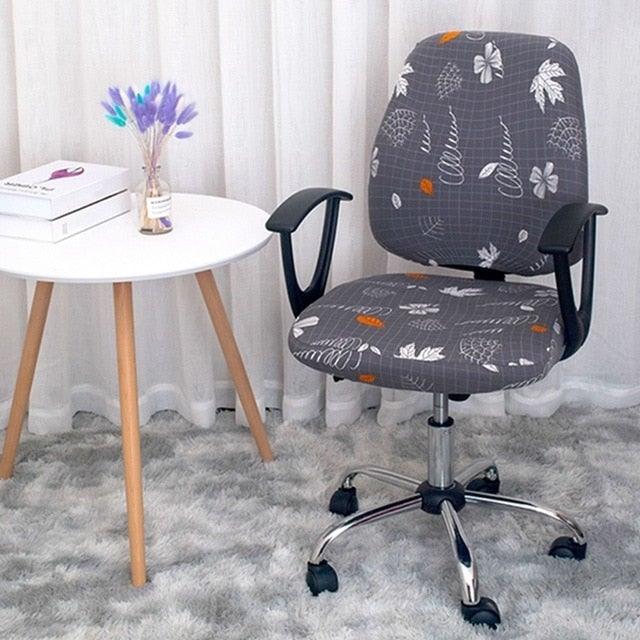 Modern Office Boss Chair Cover Spandex Computer Gamer Swivel Chair Covers Washable Armchair Slipcover For Net Bar Computer Stretch Chair Covers Spandex Office Computer Chair Cover Removable Washable Rotate Swivel Chair Protective Covers Stevvex