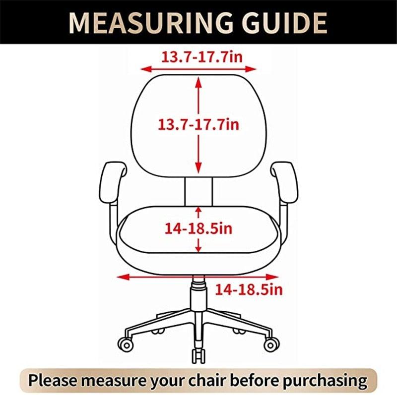 Modern Office Boss Chair Cover Spandex Computer Gamer Swivel Chair Covers Washable Armchair Slipcover For Net Bar Computer Stretch Chair Covers Spandex Office Computer Chair Cover Removable Washable Rotate Swivel Chair Protective Covers Stevvex