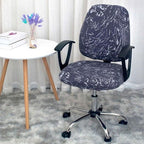 Modern Office Boss Chair Cover Spandex Computer Gamer Swivel Chair Covers Washable Armchair Slipcover For Net Bar Computer Stretch Chair Covers Spandex Office Computer Chair Cover Removable Washable Rotate Swivel Chair Protective Covers Stevvex