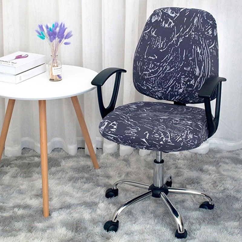 Modern Office Boss Chair Cover Spandex Computer Gamer Swivel Chair Covers Washable Armchair Slipcover For Net Bar Computer Stretch Chair Covers Spandex Office Computer Chair Cover Removable Washable Rotate Swivel Chair Protective Covers Stevvex