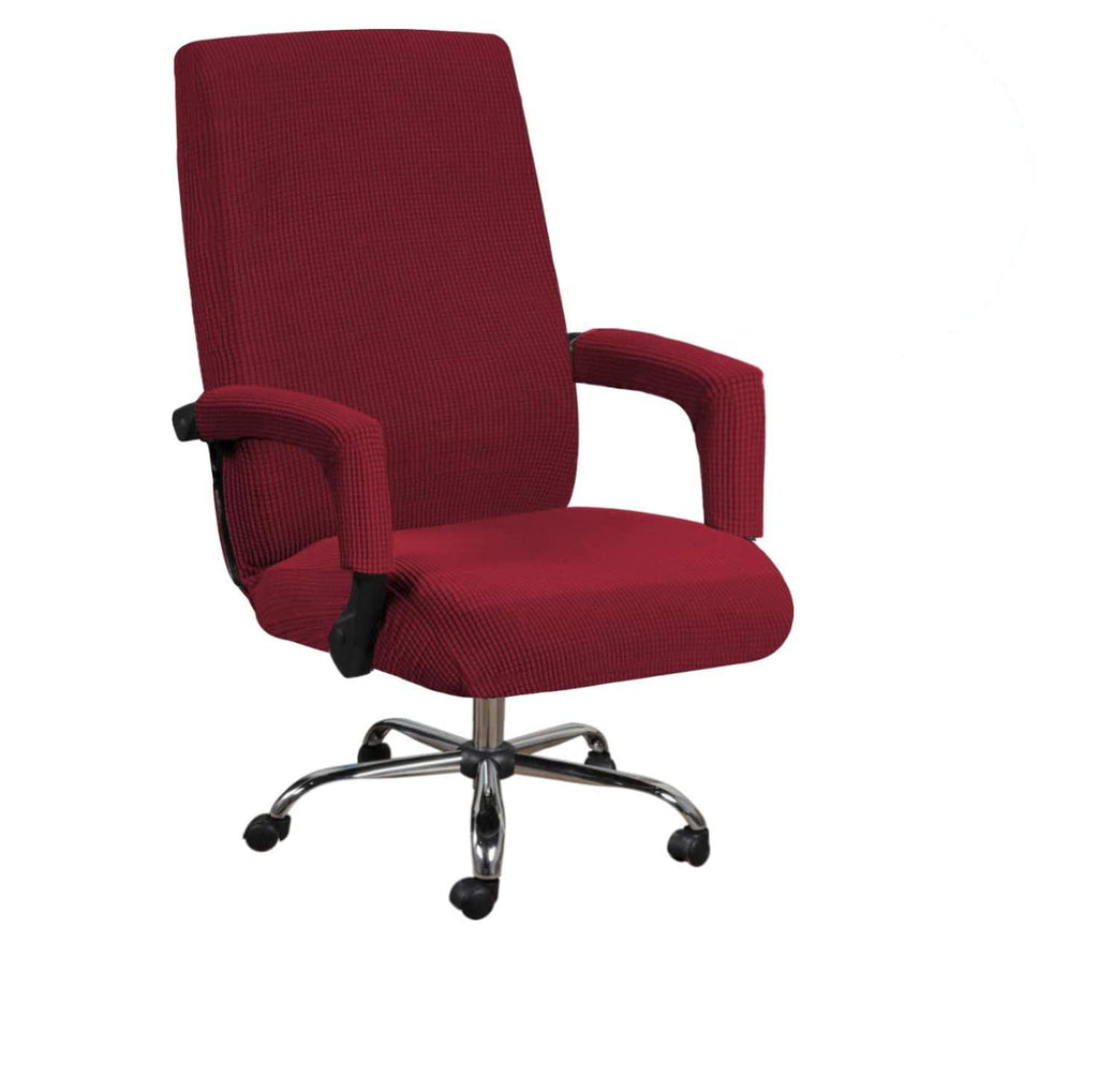 Modern Office Chair Covers Stretch Washable Computer Chair Slipcovers for Universal Rotating Chair  Spandex Anti dirty Computer Chair Cover Elastic Polyester Office Chair Cover Easy Washable Removable With Armrest Cover Stevvex