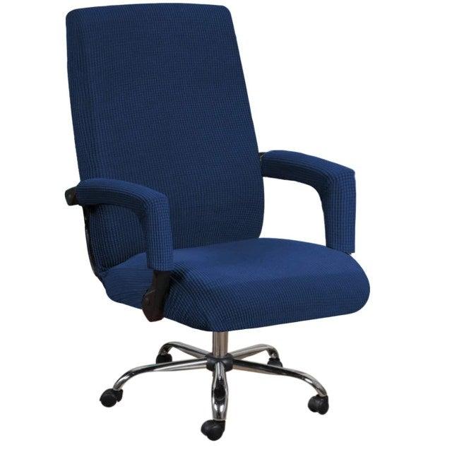 Modern Office Chair Covers Stretch Washable Computer Chair Slipcovers for Universal Rotating Chair  Spandex Anti dirty Computer Chair Cover Elastic Polyester Office Chair Cover Easy Washable Removable With Armrest Cover Stevvex