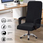 Modern Office Chair Covers Stretch Washable Computer Chair Slipcovers for Universal Rotating Chair  Spandex Anti dirty Computer Chair Cover Elastic Polyester Office Chair Cover Easy Washable Removable With Armrest Cover Stevvex
