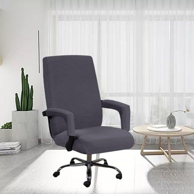 Modern Office Chair Covers Stretch Washable Computer Chair Slipcovers for Universal Rotating Chair  Spandex Anti dirty Computer Chair Cover Elastic Polyester Office Chair Cover Easy Washable Removable With Armrest Cover Stevvex