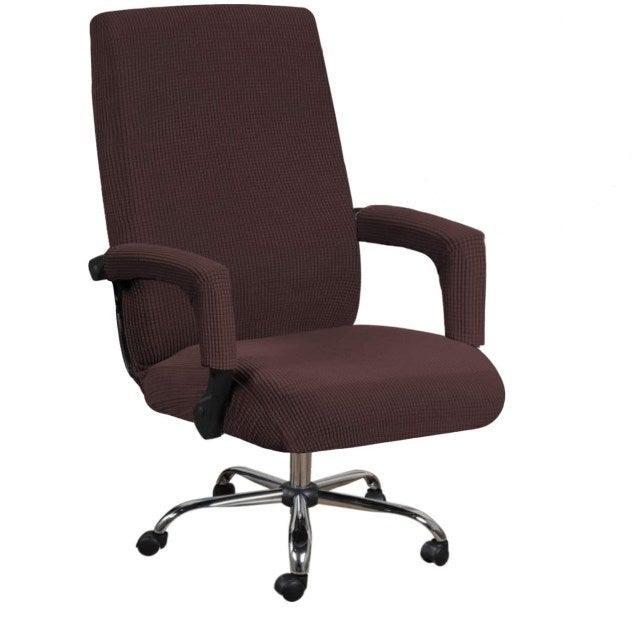 Modern Office Chair Covers Stretch Washable Computer Chair Slipcovers for Universal Rotating Chair  Spandex Anti dirty Computer Chair Cover Elastic Polyester Office Chair Cover Easy Washable Removable With Armrest Cover Stevvex