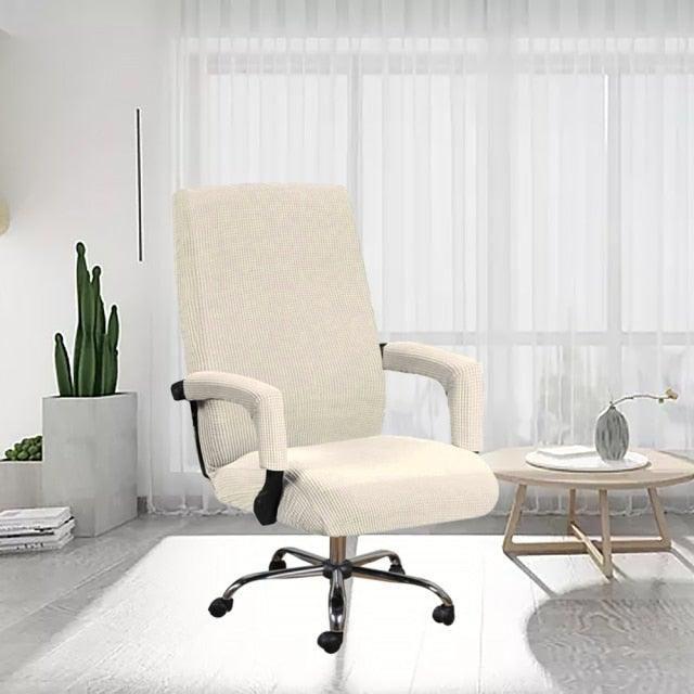 Modern Office Chair Covers Stretch Washable Computer Chair Slipcovers for Universal Rotating Chair  Spandex Anti dirty Computer Chair Cover Elastic Polyester Office Chair Cover Easy Washable Removable With Armrest Cover Stevvex
