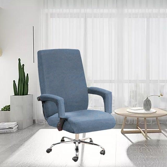 Modern Office Chair Covers Stretch Washable Computer Chair Slipcovers for Universal Rotating Chair  Spandex Anti dirty Computer Chair Cover Elastic Polyester Office Chair Cover Easy Washable Removable With Armrest Cover Stevvex