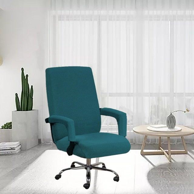 Modern Office Chair Covers Stretch Washable Computer Chair Slipcovers for Universal Rotating Chair  Spandex Anti dirty Computer Chair Cover Elastic Polyester Office Chair Cover Easy Washable Removable With Armrest Cover Stevvex