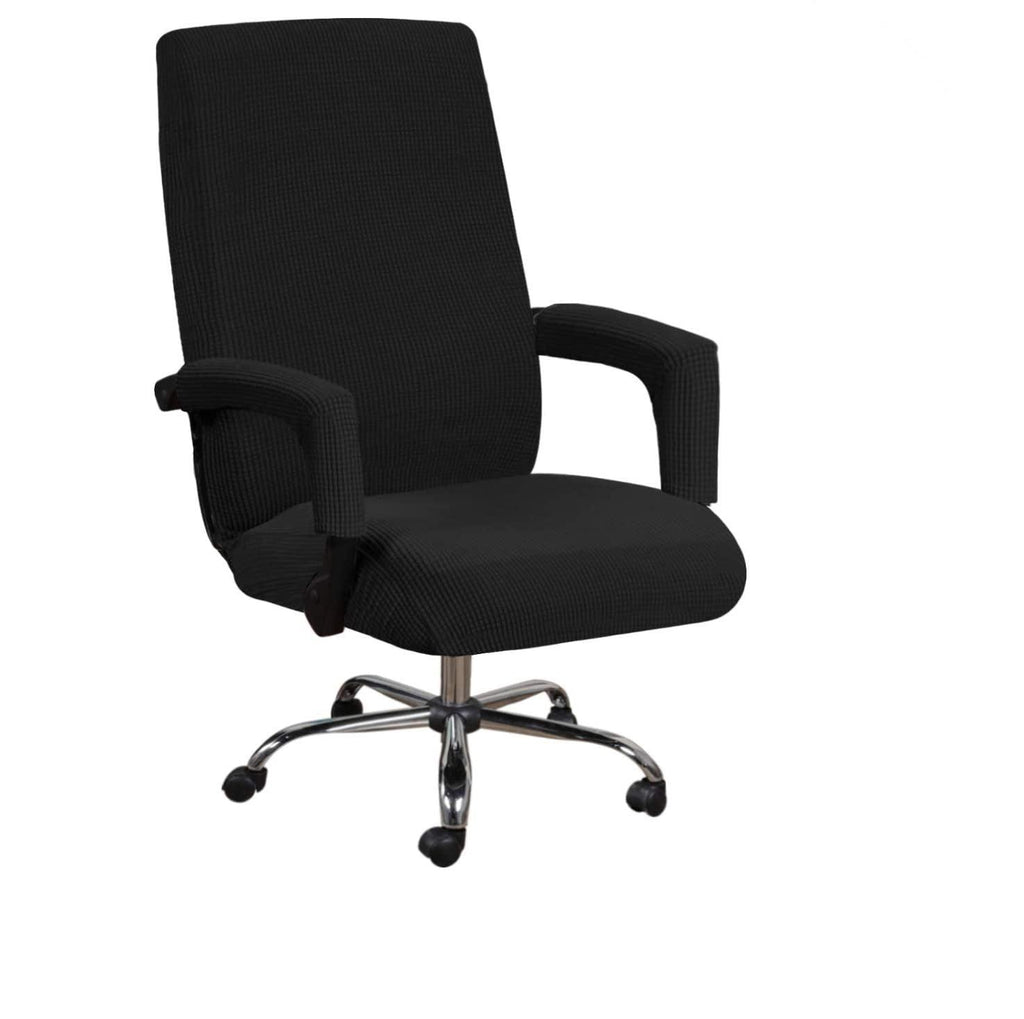 Modern Office Chair Covers Stretch Washable Computer Chair Slipcovers for Universal Rotating Chair  Spandex Anti dirty Computer Chair Cover Elastic Polyester Office Chair Cover Easy Washable Removable With Armrest Cover Stevvex