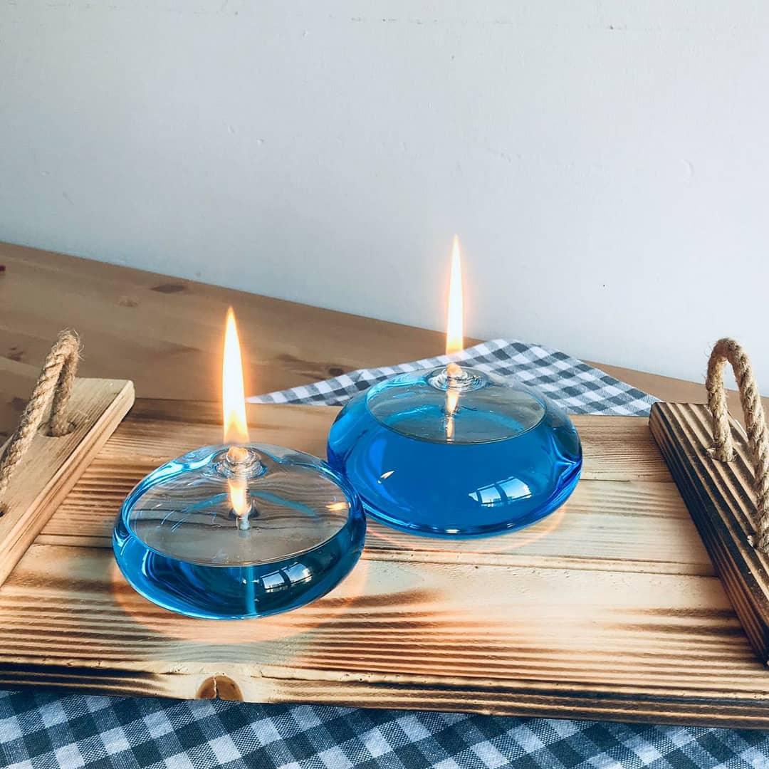 Modern Oil Glass Lamp Small Winter Garden Home Decor Fantastic Birthday Party Inspiration Firefly Refillable Liquid Bliss Round Glass Oil Candle Stevvex