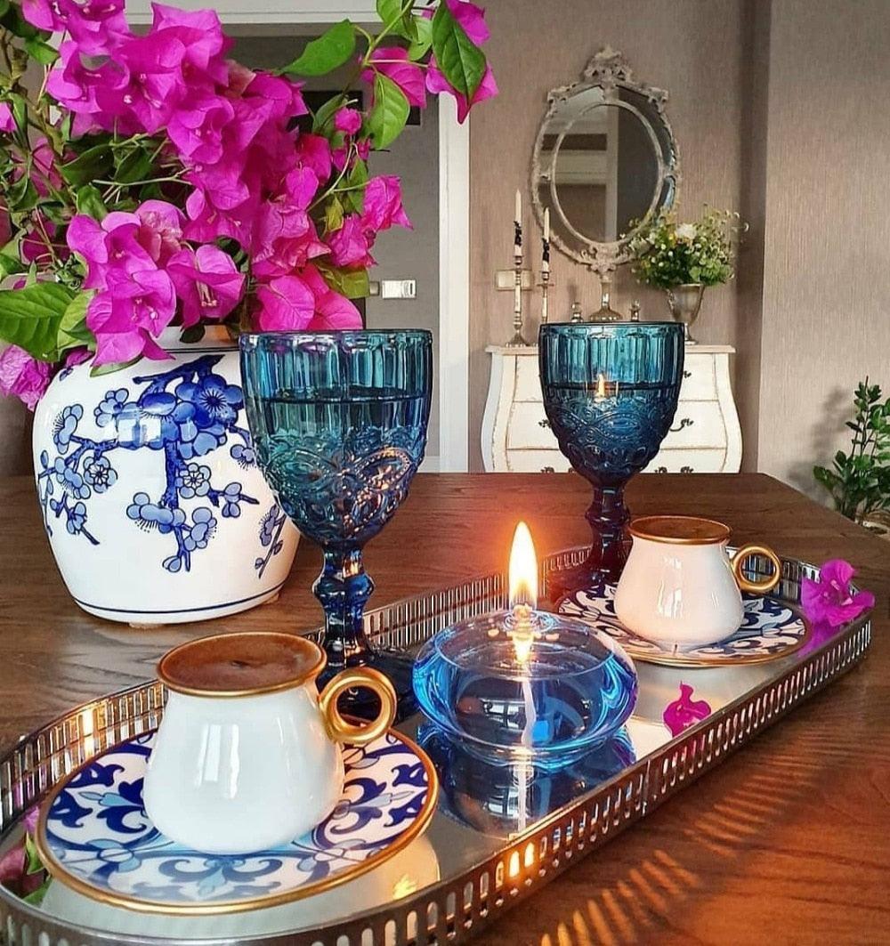 Modern Oil Glass Lamp Small Winter Garden Home Decor Fantastic Birthday Party Inspiration Firefly Refillable Liquid Bliss Round Glass Oil Candle Stevvex