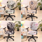 Modern Printing Elastic Stretch Office Chair Cover Computer Armchair Slipcover Protector Anti-dirty Rotating Chair Seat Case Computer Office Chair Covers - Protective & Stretchable Universal Chair Cover Stretch Rotating Chair Slipcover Stevvex