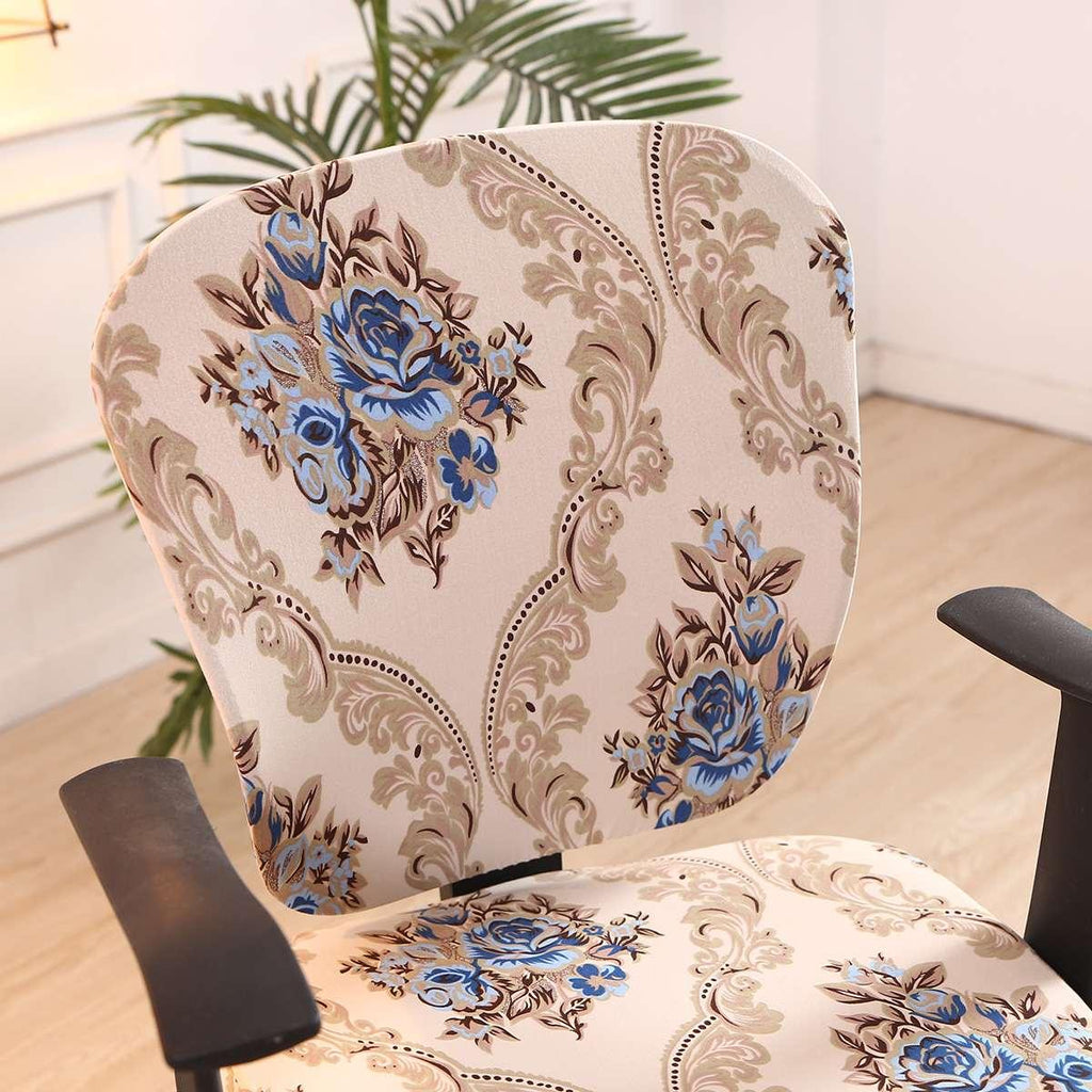 Modern Printing Elastic Stretch Office Chair Cover Computer Armchair Slipcover Protector Anti-dirty Rotating Chair Seat Case Computer Office Chair Covers - Protective & Stretchable Universal Chair Cover Stretch Rotating Chair Slipcover Stevvex