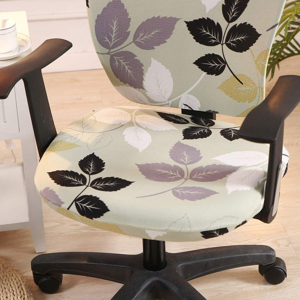 Modern Printing Elastic Stretch Office Chair Cover Computer Armchair Slipcover Protector Anti-dirty Rotating Chair Seat Case Computer Office Chair Covers - Protective & Stretchable Universal Chair Cover Stretch Rotating Chair Slipcover Stevvex