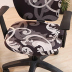 Modern Printing Elastic Stretch Office Chair Cover Computer Armchair Slipcover Protector Anti-dirty Rotating Chair Seat Case Computer Office Chair Covers - Protective & Stretchable Universal Chair Cover Stretch Rotating Chair Slipcover Stevvex