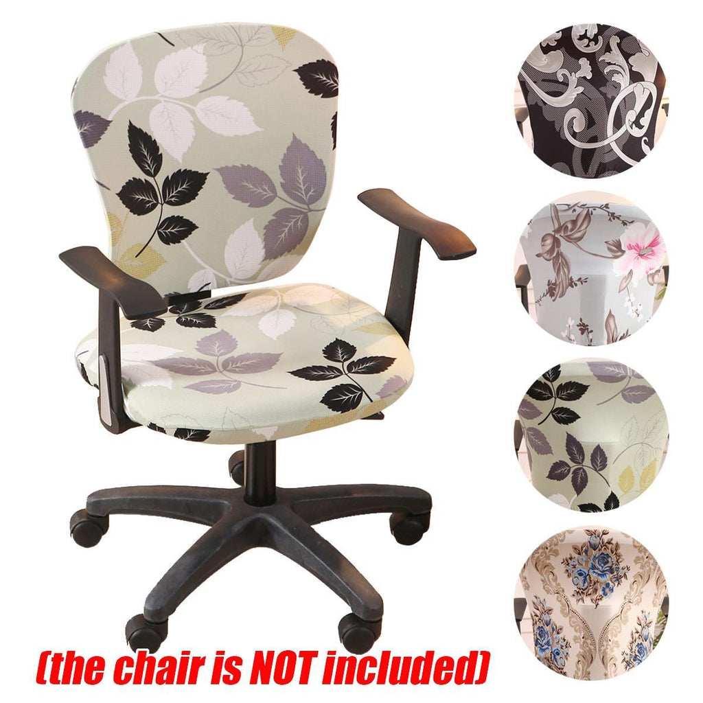 Modern Printing Elastic Stretch Office Chair Cover Computer Armchair Slipcover Protector Anti-dirty Rotating Chair Seat Case Computer Office Chair Covers - Protective & Stretchable Universal Chair Cover Stretch Rotating Chair Slipcover Stevvex
