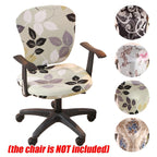 Modern Printing Elastic Stretch Office Chair Cover Computer Armchair Slipcover Protector Anti-dirty Rotating Chair Seat Case Computer Office Chair Covers - Protective & Stretchable Universal Chair Cover Stretch Rotating Chair Slipcover Stevvex