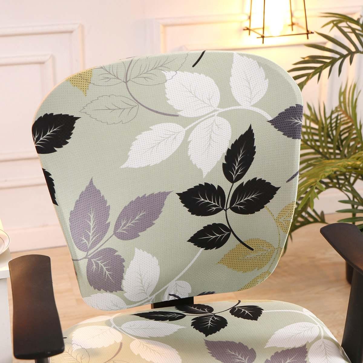Modern Printing Elastic Stretch Office Chair Cover Computer Armchair Slipcover Protector Anti-dirty Rotating Chair Seat Case Computer Office Chair Covers - Protective & Stretchable Universal Chair Cover Stretch Rotating Chair Slipcover Stevvex