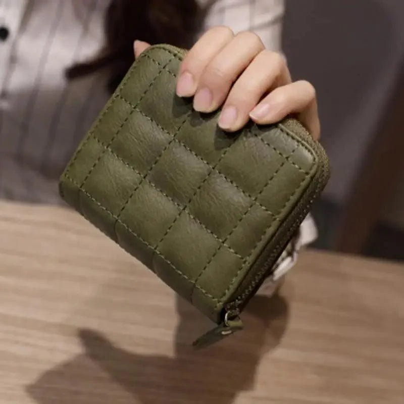 Modern PU Leather Card Holder Wallet Women Fashion Small Zipper Wallet Retro Mini Bags For Women Stevvex