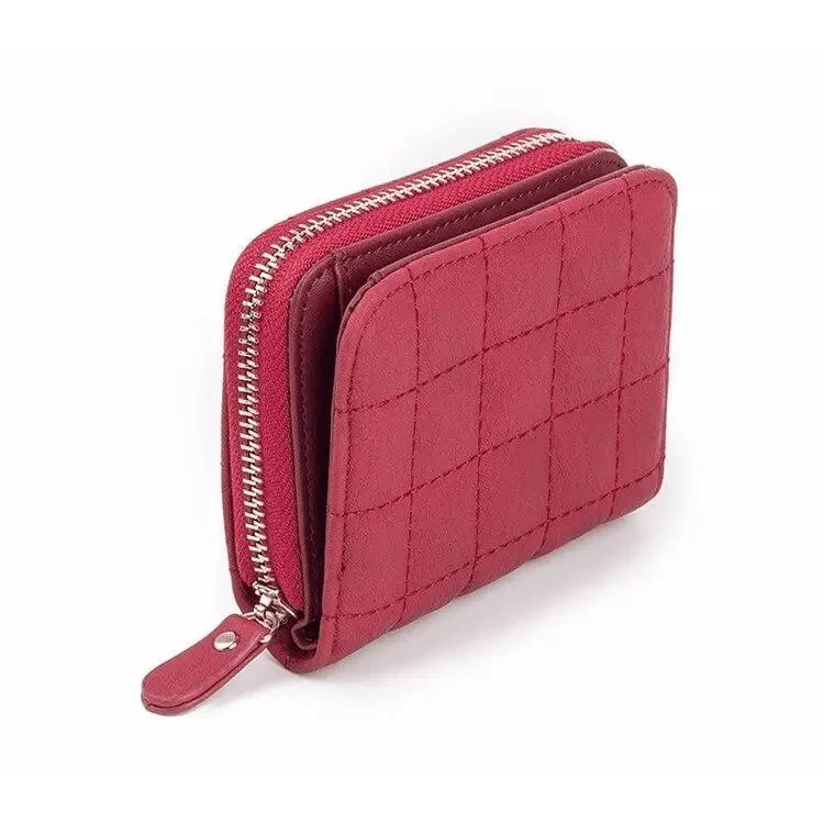 Modern PU Leather Card Holder Wallet Women Fashion Small Zipper Wallet Retro Mini Bags For Women Stevvex