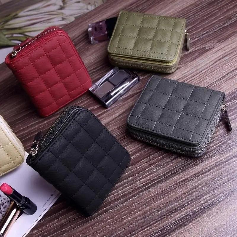 Modern PU Leather Card Holder Wallet Women Fashion Small Zipper Wallet Retro Mini Bags For Women Stevvex