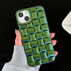 Modern Purple Green Phone Case For iPhone 13 14 Pro Max 11 12 Mini XS XR X 7 8 14 Plus Soft Shockproof Cover Bumper  Cute 3D Design Soft Silicone Shockproof Raised Bumper Corner Case for iPhone Stevvex