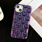 Modern Purple Green Phone Case For iPhone 13 14 Pro Max 11 12 Mini XS XR X 7 8 14 Plus Soft Shockproof Cover Bumper  Cute 3D Design Soft Silicone Shockproof Raised Bumper Corner Case for iPhone Stevvex
