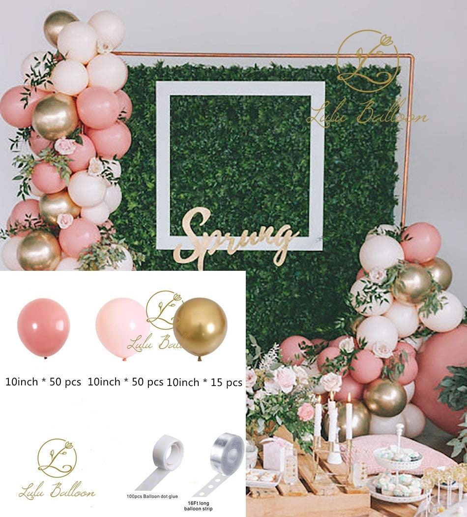 Modern Rose Blush Pink And Gold Balloon Garland kit for Girls Garden Birthday Party Wedding Balloon Baby Shower Bachelorate Party Girl Bitrhday Ballons Stevvex