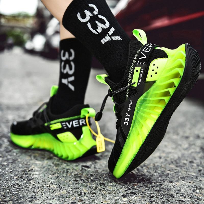 Modern Running Shoes Men Trendy Sneakers Sports Non-Slip High Quality Running Shoes Blade Sneakers Casual Athletic Walking Tennis Shoes Fashion Sneakers For Men Stevvex