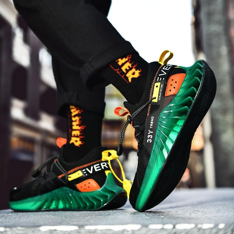 Modern Running Shoes Men Trendy Sneakers Sports Non-Slip High Quality Running Shoes Blade Sneakers Casual Athletic Walking Tennis Shoes Fashion Sneakers For Men Stevvex