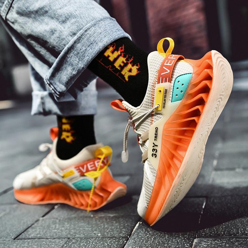 Modern Running Shoes Men Trendy Sneakers Sports Non-Slip High Quality Running Shoes Blade Sneakers Casual Athletic Walking Tennis Shoes Fashion Sneakers For Men Stevvex