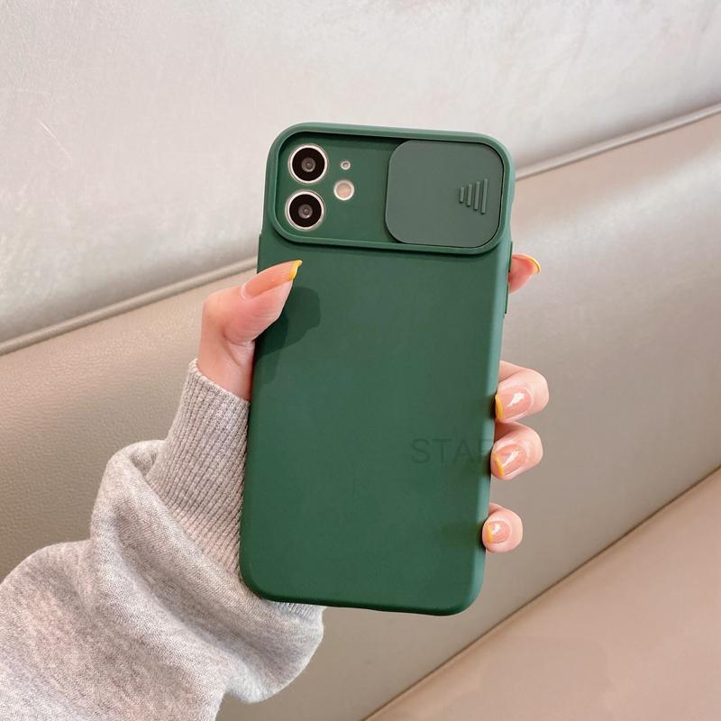 Modern Slide Camera Protector Phone Case On For Iphone 13 Pro 11 12 13pro Max Mini Iphone13 12pro Silicone Silicone Shockproof Phone Case Drop Protection  Back Cover For Smartphone Stevvex