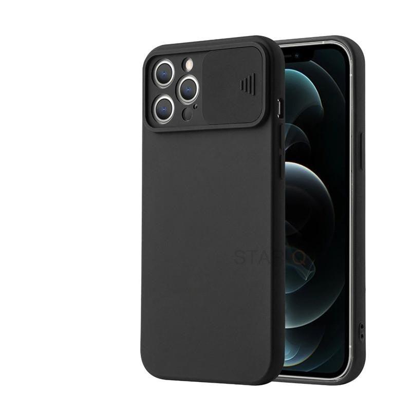 Modern Slide Camera Protector Phone Case On For Iphone 13 Pro 11 12 13pro Max Mini Iphone13 12pro Silicone Silicone Shockproof Phone Case Drop Protection  Back Cover For Smartphone Stevvex