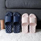 Modern Slippers Women Summer Thick Bottom Indoor Home Couples Home Bathroom Soft To Wear Cool Slippers EVA Open Toe Soft Slippers Soft Shower Massage Bath Pool Gym House Slipper