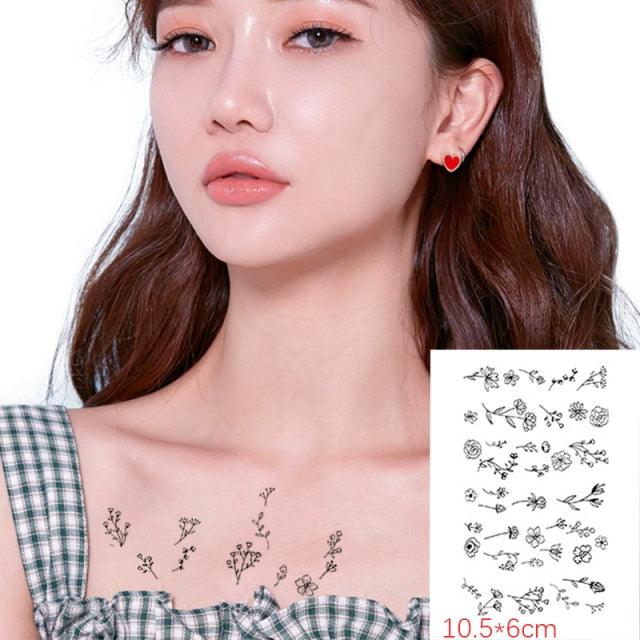 Modern Small Tattoo Sun Moon Heart Waterproof Temporary Tattoos High Quality Design For Womens Stevvex