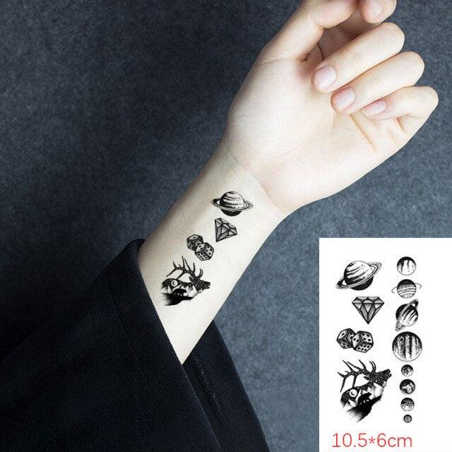 Modern Small Tattoo Sun Moon Heart Waterproof Temporary Tattoos High Quality Design For Womens Stevvex