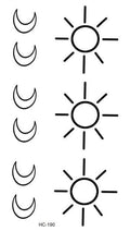 Modern Small Tattoo Sun Moon Heart Waterproof Temporary Tattoos High Quality Design For Womens Stevvex