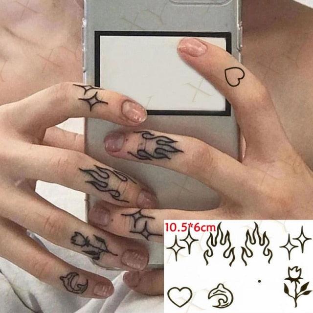 Modern Small Tattoo Sun Moon Heart Waterproof Temporary Tattoos High Quality Design For Womens Stevvex