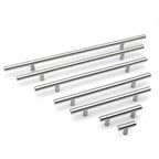 Modern  Stainless Steel Kitchen Door Cabinet Bar Handle Pull Knob Cabinet Knobs Furniture Handle Cupboard Drawer Handle Stainless Steel Hollow Tube Bar Drawer Pulls Cupboard Knob For Kitchen Furniture Hardware Stevvex